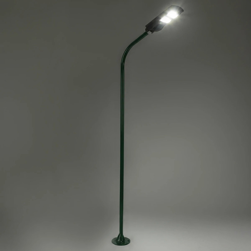 GLOBOSTAR® URBANO-280 GLB-000-0012 Μεταλλικός Γαλβανισμένος Στύλος Φωτισμού για Φωτοβολταϊκό Φωτιστικό Δρόμου Εξωτερικού Χώρου - RAL 6009 Κυπαρίσσι Ματ - Μ84 x Π25 x Υ280cm