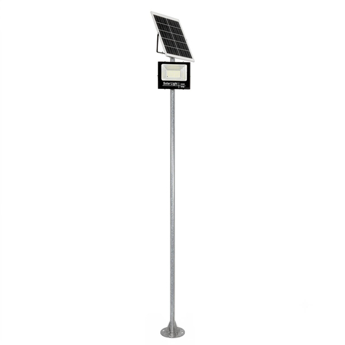 GLOBOSTAR® HELIOS-280 GLB-000-0001 Μεταλλικός Γαλβανισμένος Στύλος Φωτισμού για Φωτοβολταϊκό Προβολέα Εξωτερικού Χώρου - Ασημί Γαλβανιζέ - Μ35 × Π25 × Υ280cm