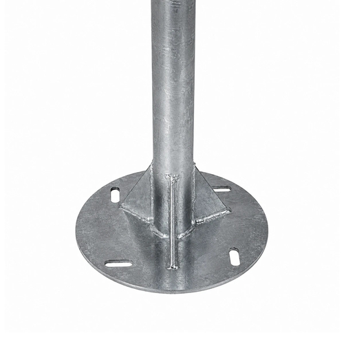 GLOBOSTAR® URBANO-280 GLB-000-0007 Μεταλλικός Γαλβανισμένος Στύλος Φωτισμού για Φωτοβολταϊκό Φωτιστικό Δρόμου Εξωτερικού Χώρου - Ασημί Γαλβανιζέ - Μ84 x Π25 x Υ280cm