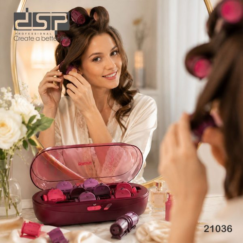Σετ θερμαινόμενα rollers μαλλιών - 10pcs - 450W - 21036 - DSP - 350563