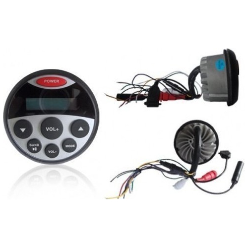 MP3 PLAYER 89MM - 12V - 4X25W ΜΕ ΡΑΔΙΟΦΩΝΟ/USB/BLUETOOTH ΑΔΙΑΒΡΟΧΟ ΣΤΡΟΓΓΥΛΟ ΜΑΥΡΟ