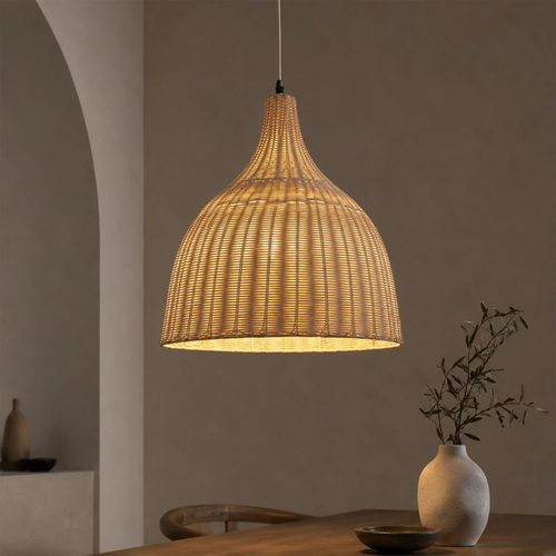 kelvo® BAHAMAS KLV-102-0002 Κρεμαστό Φωτιστικό Οροφής για Λάμπα με Ντουί E27 AC 220-240V IP20 - Μπεζ - Μ45 x Π45 x Υ47cm