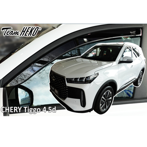 Heko - Ανεμοθραύστες για Chery Tiggo 4 2024 > 5πορτο / SUV Ζευγάρι Αυτοκινήτου Από Εύκαμπτο Φιμέ Πλαστικό - 2 τεμ. (ΑΝΕΜ.25412)