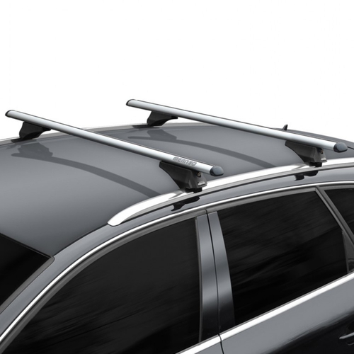 MENABO ΜΠΑΡΕΣ ΟΡΟΦΗΣ ΑΛΟΥΜΙΝΙΟΥ TIGER 118.5 cm ΣΕ ΑΣΗΜΙ ΧΡΩΜΑ ΓΙΑ Ford Mondeo IV Station Wagon 5 doors 2014> ΜΕ FLUSH ή RAISED RAILS - 2 ΤΕΜ. (8490/ΜΒ)