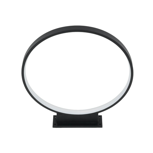 GLOBOSTAR® LUNEA GLB-103-0009 Φωτιστικό Κολωνάκι Κήπου LED 15W 1350lm 120° AC 220-240V Αδιάβροχο IP65 Θερμό Λευκό 2700K - Sanan SMD Chip - Μαύρο Ματ - Μ45 x Π7 x Υ50cm - 3 Χρόνια Εγγύηση
