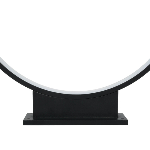 GLOBOSTAR® LUNEA GLB-103-0009 Φωτιστικό Κολωνάκι Κήπου LED 15W 1350lm 120° AC 220-240V Αδιάβροχο IP65 Θερμό Λευκό 2700K - Sanan SMD Chip - Μαύρο Ματ - Μ45 x Π7 x Υ50cm - 3 Χρόνια Εγγύηση