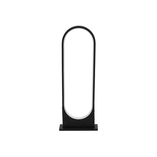 GLOBOSTAR® LUNEA GLB-103-0010 Φωτιστικό Κολωνάκι Κήπου LED 15W 1350lm 120° AC 220-240V Αδιάβροχο IP65 Θερμό Λευκό 2700K - Sanan SMD Chip - Μαύρο Ματ - Μ22 x Π7 x Υ60cm - 3 Χρόνια Εγγύηση