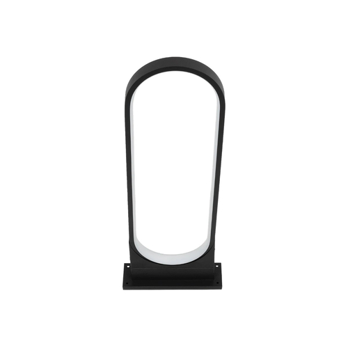 GLOBOSTAR® LUNEA GLB-103-0010 Φωτιστικό Κολωνάκι Κήπου LED 15W 1350lm 120° AC 220-240V Αδιάβροχο IP65 Θερμό Λευκό 2700K - Sanan SMD Chip - Μαύρο Ματ - Μ22 x Π7 x Υ60cm - 3 Χρόνια Εγγύηση