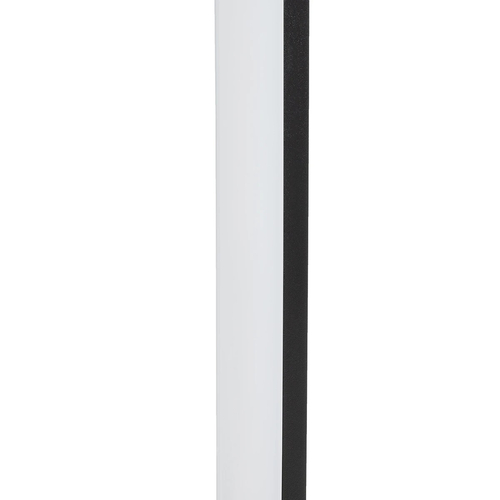 GLOBOSTAR® LUNEA GLB-103-0010 Φωτιστικό Κολωνάκι Κήπου LED 15W 1350lm 120° AC 220-240V Αδιάβροχο IP65 Θερμό Λευκό 2700K - Sanan SMD Chip - Μαύρο Ματ - Μ22 x Π7 x Υ60cm - 3 Χρόνια Εγγύηση