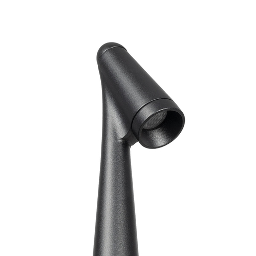 GLOBOSTAR® EDGE GLB-103-0011 Φωτιστικό Κολωνάκι Κήπου με Καρφωτή Βάση LED 3W 270lm 60° DC 24V Αδιάβροχο IP65 Θερμό Λευκό 2700K - Sanan SMD Chip - Μαύρο Ματ - Μ6 x Π6 x Υ45cm - 3 Χρόνια Εγγύηση