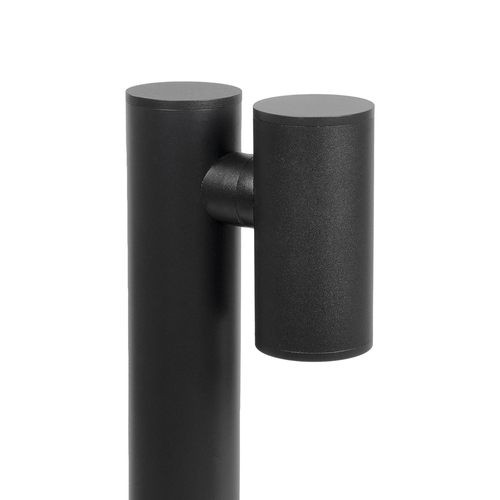GLOBOSTAR® STEM GLB-103-0012 Φωτιστικό Κολωνάκι Κήπου LED 12W 1080lm 60° AC 220-240V Αδιάβροχο IP65 Θερμό Λευκό 2700K - Sanan SMD Chip - Μαύρο Ματ - Μ12 x Π18 x Υ60cm - 3 Χρόνια Εγγύηση