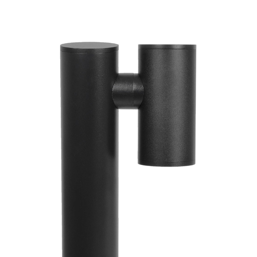 GLOBOSTAR® STEM GLB-103-0012 Φωτιστικό Κολωνάκι Κήπου LED 12W 1080lm 60° AC 220-240V Αδιάβροχο IP65 Θερμό Λευκό 2700K - Sanan SMD Chip - Μαύρο Ματ - Μ12 x Π18 x Υ60cm - 3 Χρόνια Εγγύηση