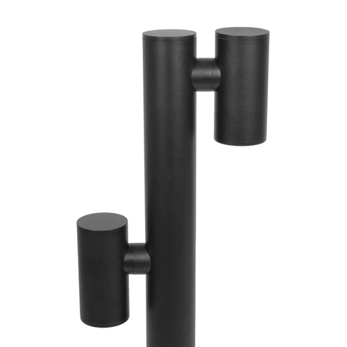 GLOBOSTAR® STEM GLB-103-0013 Φωτιστικό Κολωνάκι Κήπου LED 24W 2160lm 60° AC 220-240V Αδιάβροχο IP65 Θερμό Λευκό 2700K - Sanan SMD Chip - Μαύρο Ματ - Μ12 x Π25 x Υ80cm - 3 Χρόνια Εγγύηση