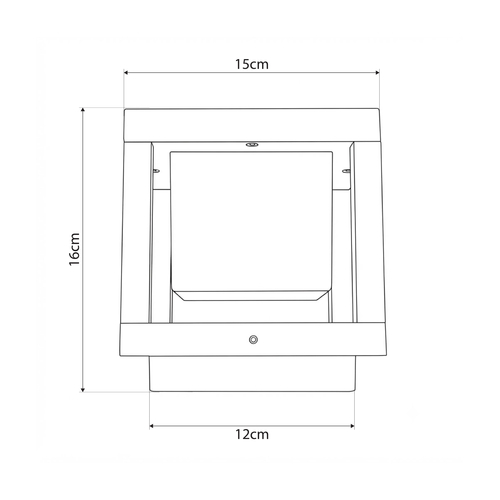 GLOBOSTAR® PRISM GLB-103-0017 Φωτιστικό Κολωνάκι Κήπου LED 10W 900lm 90° AC 220-240V Αδιάβροχο IP65 Θερμό Λευκό 2700K - Sanan SMD Chip - Μαύρο Ματ - Μ15 x Π15 x Υ16cm - 3 Χρόνια Εγγύηση