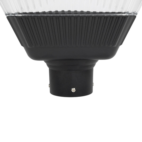 GLOBOSTAR® TOPIS GLB-103-0021 Φωτιστικό Κεφαλής Post Top Πλατείας/Πάρκου/Κήπου LED 50W 4500lm 360° AC 220-240V Αδιάβροχο IP65 Θερμό Λευκό 2700K - Sanan SMD Chip - Μαύρο Ματ - Μ45 x Π45 x Υ40cm - 3 Χρόνια Εγγύηση