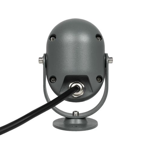 GLOBOSTAR® FLOODIS GLB-103-0031 Προβολέας Σποτ Wall Washer LED 4W 360lm 24° AC 220-240V Αδιάβροχο IP65 Θερμό Λευκό 2700K - Sanan SMD Chip - Γκρι Ανθρακί Ματ - Μ7 x Π5 x Υ11cm - 3 Χρόνια Εγγύηση