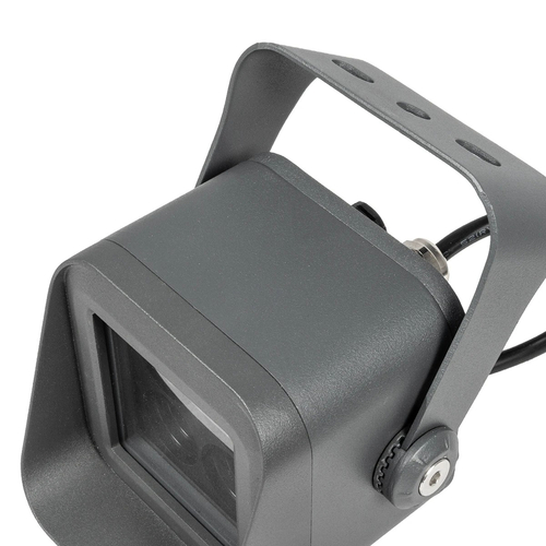 GLOBOSTAR® FLOODVIRA GLB-103-0032 Προβολέας Σποτ Wall Washer LED 8W 720lm 24° AC 220-240V Αδιάβροχο IP65 Θερμό Λευκό 2700K - Sanan SMD Chip - Γκρι Ανθρακί Ματ - Μ11 x Π9 x Υ15cm - 3 Χρόνια Εγγύηση