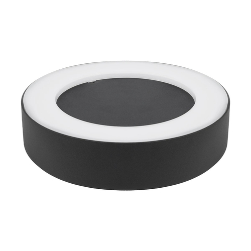 GLOBOSTAR® LINEART GLB-103-0038 Φωτιστικό Τοίχου / Απλίκα LED 18W 1620lm 120° AC 220-240V Αδιάβροχο IP65 Θερμό Λευκό 2700K - Sanan SMD Chip - Μαύρο Ματ - Μ20 x Π4.5 x Υ20cm - 3 Χρόνια Εγγύηση