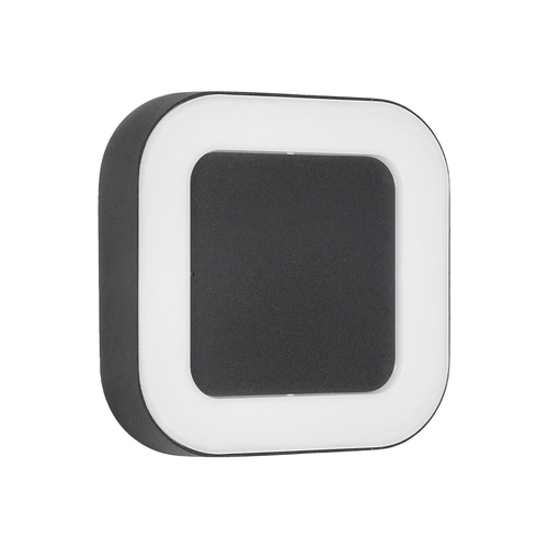 GLOBOSTAR® LINEART GLB-103-0039 Φωτιστικό Τοίχου / Απλίκα LED 18W 1620lm 120° AC 220-240V Αδιάβροχο IP65 Θερμό Λευκό 2700K - Sanan SMD Chip - Μαύρο Ματ - Μ20 x Π4.5 x Υ20cm - 3 Χρόνια Εγγύηση