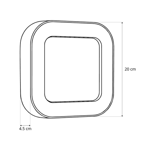 GLOBOSTAR® LINEART GLB-103-0039 Φωτιστικό Τοίχου / Απλίκα LED 18W 1620lm 120° AC 220-240V Αδιάβροχο IP65 Θερμό Λευκό 2700K - Sanan SMD Chip - Μαύρο Ματ - Μ20 x Π4.5 x Υ20cm - 3 Χρόνια Εγγύηση