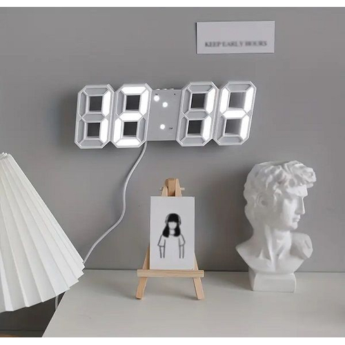 Ψηφιακό ρολόι - Ξυπνητήρι - 6609 - 466097 - White