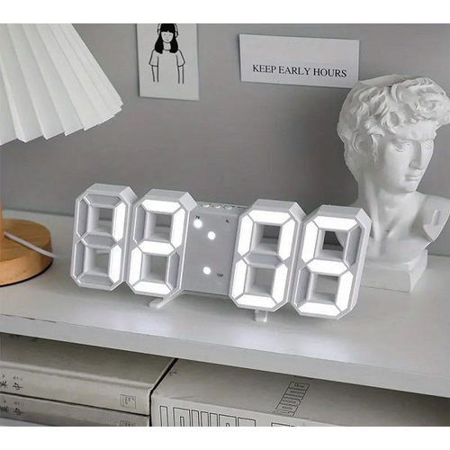 Ψηφιακό ρολόι - Ξυπνητήρι - 6609 - 466097 - White