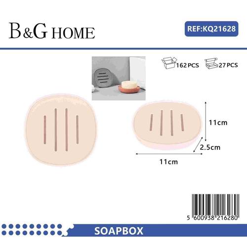 Σαπουνοθήκες μπάνιου πλαστικές - Σετ 9pcs - Light Pink - 21628