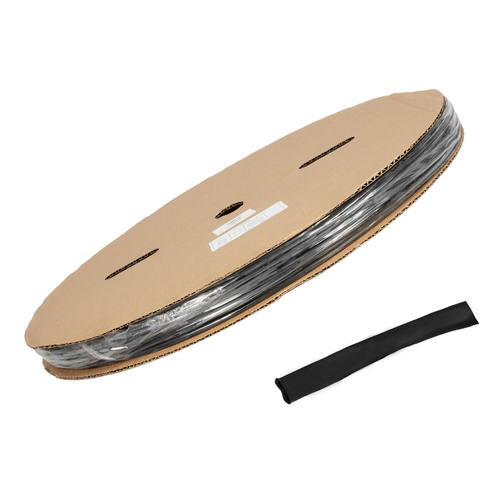 GLOBOSTAR® SHRINKTUBE 79815 Θερμοσυστελλόμενο Μακαρόνι Στεγανοποίησης για Neon Flex LED Αδιάβροχο IP65 - Μαύρο Ματ - Μ100 x Π0.3 x Υ0.3cm/Π1 x Υ1cm