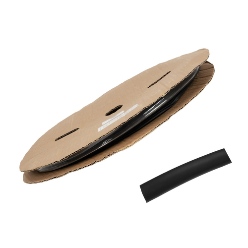 GLOBOSTAR® SHRINKTUBE 79817 Θερμοσυστελλόμενο Μακαρόνι Στεγανοποίησης για Neon Flex LED Αδιάβροχο IP65 - Μαύρο Ματ - Μ100 x Π0.8 x Υ0.8cm/Π1 x Υ1cm