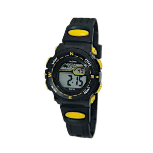 Παιδικό ψηφιακό ρολόι χειρός - WF85 - Lasika - 115147 - Black/Yellow