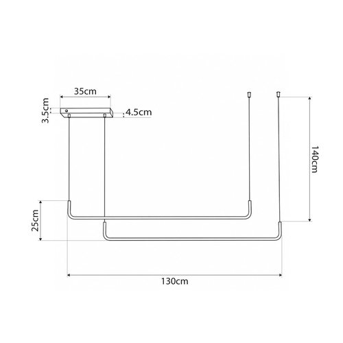 kelvo® LINARIA KLV-101-0260 Κρεμαστό Φωτιστικό Οροφής LED 72W 7200lm 180° AC 220-240V IP20 Ρυθμιζόμενο Λευκό CCT με Χειριστήριο από 2700K έως 6000K Dimmable - Lumileds SMD Chip - Σατινέ Χρυσό Βούρτσας - Μ220 x Π4 x Υ25cm - 3 Χρόνια Εγγύηση
