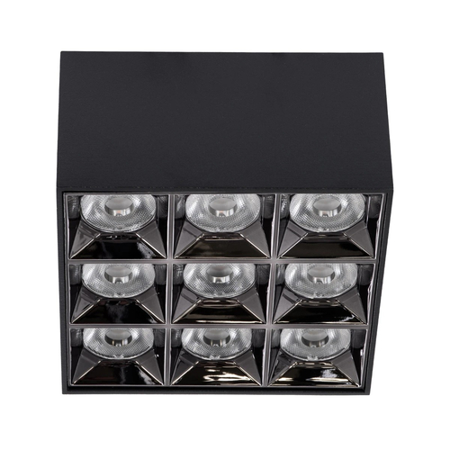 kelvo® LUMINAR KLV-101-0341 Φωτιστικό Downlight Σποτ LED 30W 4200lm 36° AC 220-240V IP20 Φυσικό Λευκό 4500K - Osram SMD Chip & TÜV SÜD Driver - Μαύρο Ματ - Μ12 x Π12 x Υ6.6cm - 5 Χρόνια Εγγύηση
