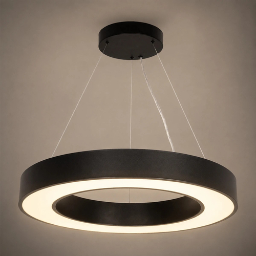 kelvo® RA KLV-101-0365 Κρεμαστό Φωτιστικό Οροφής LED 67W 6700lm 120° AC 220-240V IP20 Ρυθμιζόμενο Λευκό CCT με Χειριστήριο από 2700K έως 6000K Dimmable - Lumileds SMD Chip - Μαύρο Ματ - Μ60 x Π60 x Υ8cm - 3 Χρόνια Εγγύηση