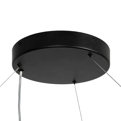 kelvo® RA KLV-101-0369 Κρεμαστό Φωτιστικό Οροφής LED 100W 10000lm 120° AC 220-240V IP20 Ρυθμιζόμενο Λευκό CCT με Χειριστήριο από 2700K έως 6000K Dimmable - Lumileds SMD Chip - Μαύρο Ματ - Μ120 x Π120 x Υ8cm - 3 Χρόνια Εγγύηση