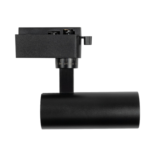GLOBOSTAR® LUGANO 60804 Μονοφασικό Σποτ Ράγας LED 10W 1250lm 36° AC 220-240V IP20 Φυσικό Λευκό 4500K - Bridgelux COB Chip & TÜV SÜD Driver - Eurotrack 1PH - Μαύρο Ματ - Μ8.5 x Π5 x Υ18cm - 5 Χρόνια Εγγύηση