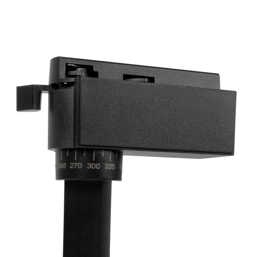 GLOBOSTAR® LUGANO 60804 Μονοφασικό Σποτ Ράγας LED 10W 1250lm 36° AC 220-240V IP20 Φυσικό Λευκό 4500K - Bridgelux COB Chip & TÜV SÜD Driver - Eurotrack 1PH - Μαύρο Ματ - Μ8.5 x Π5 x Υ18cm - 5 Χρόνια Εγγύηση
