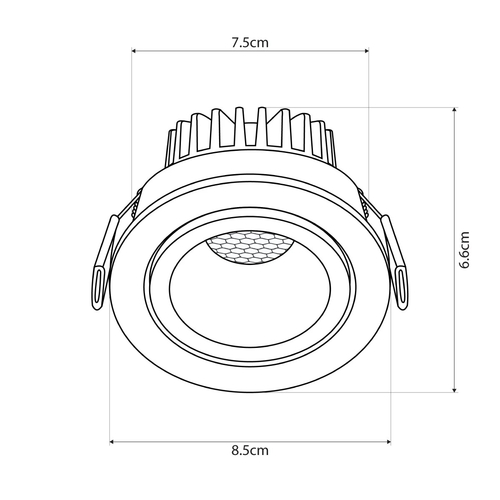 kelvo® LEO KLV-101-0312 Χωνευτό Κινούμενο Φωτιστικό Downlight Σποτ με Honeycomb Anti-Glare Reflector LED 10W 1250lm 38° AC 220-240V IP20 Θερμό Λευκό 2700K - Bridgelux COB Chip & TÜV SÜD Driver - Λευκό & Μαύρο Ματ - Μ8.5 x Π8.5 x Υ6.6cm / Q7.5cm - 5 Χρόνια Εγγύηση