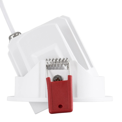 kelvo® LEO KLV-101-0312 Χωνευτό Κινούμενο Φωτιστικό Downlight Σποτ με Honeycomb Anti-Glare Reflector LED 10W 1250lm 38° AC 220-240V IP20 Θερμό Λευκό 2700K - Bridgelux COB Chip & TÜV SÜD Driver - Λευκό & Μαύρο Ματ - Μ8.5 x Π8.5 x Υ6.6cm / Q7.5cm - 5 Χρόνια Εγγύηση