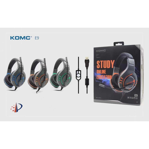 Ενσύρματα ακουστικά Gaming - E9 - KOMC - 302971 - Orange