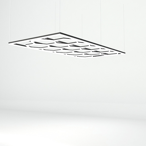 LineaForm - Διακοσμητικό LED Φωτιστικό Πάνελ Οροφής Πολυγωνικού Σχεδιασμού με Εσωτερικά Μοτίβα - 552W 110-240V - Μ484.0 x Π243.3 x Υ2cm - Ψυχρό Λευκό 6500K