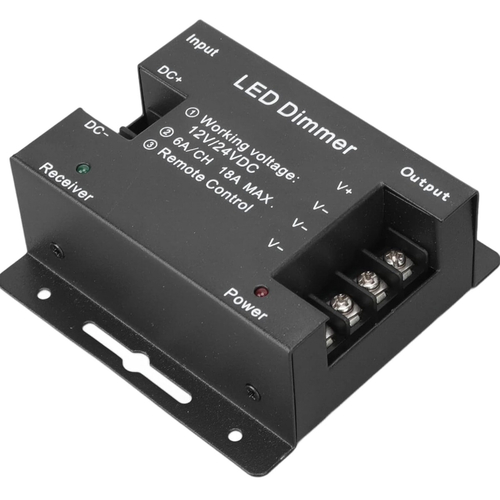 VenCore 6613-10007 - Dimmer Single Color 12-24V 216-432W with RF Remote - Ασύρματο Dimmer Μονού Χρώματος με RF Χειριστήριο 12 Volt 216 Watt & 24 Volt 432 Watt Μέγιστο Φορτίο