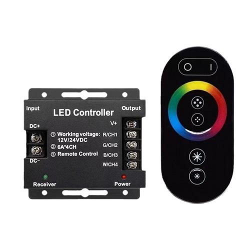 VenCore 6613-10009 - RGBW Controller 12-24V 216-432W with RF Remote - Ασύρματο Controller RGBW με RF Χειριστήριο 12 Volt 216 Watt & 24 Volt 432 Watt Μέγιστο Φορτίο