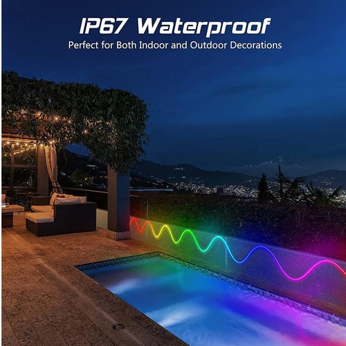 VenCore 6174-10001 - Set LED Strip RGB+IC 5m ip67 WiFi & Remote - Σετ 5 Μέτρων Ταινία LED Αδιάβροχη IP67 RGB+Digital IC WiFi με Ασύρματο Controller & Τροφοδοτικό