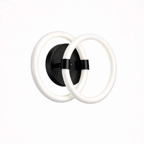 VenCore Vireon Black 6093-20057 - Μοντέρνο Επιτοίχιο Φωτιστικό Απλίκα LED 12W Μαύρο Αλουμίνιο με Ρυθμιζόμενο CCT Λευκό - Ημέρας - Θερμό - Χειρισμός CCT μέσω Διακόπτη On-Off