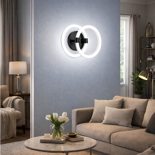 VenCore Vireon Gold 6093-20060 - Μοντέρνο Επιτοίχιο Φωτιστικό Απλίκα LED 12W Χρυσό Αλουμίνιο με Ρυθμιζόμενο CCT Λευκό - Ημέρας - Θερμό - Χειρισμός CCT μέσω Διακόπτη On-Off