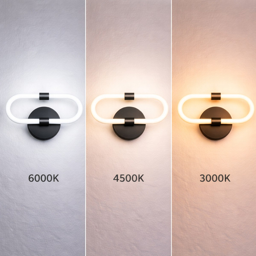 VenCore Circa Silver 6093-20067 - Μοντέρνο Επιτοίχιο Φωτιστικό Απλίκα LED 12W Ασημί Αλουμίνιο με Ρυθμιζόμενο CCT Λευκό - Ημέρας - Θερμό - Χειρισμός CCT μέσω Διακόπτη On-Off