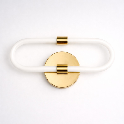 VenCore Circa Gold 6093-20068 - Μοντέρνο Επιτοίχιο Φωτιστικό Απλίκα LED 12W Χρυσό Αλουμίνιο με Ρυθμιζόμενο CCT Λευκό - Ημέρας - Θερμό - Χειρισμός CCT μέσω Διακόπτη On-Off