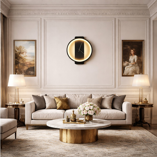 VenCore Chronor White 6093-20084 - Μοντέρνο Επιτοίχιο Φωτιστικό Απλίκα LED 12W Λευκό Αλουμίνιο με Ρυθμιζόμενο CCT Λευκό - Ημέρας - Θερμό - Χειρισμός CCT μέσω Διακόπτη On-Off