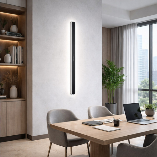 VenCore Linea White 6093-20103 - Μοντέρνο Επιτοίχιο Φωτιστικό Απλίκα LED 60CM 12W Λευκό Αλουμίνιο με Ρυθμιζόμενο CCT Λευκό - Ημέρας - Θερμό - Χειρισμός CCT μέσω Διακόπτη On-Off