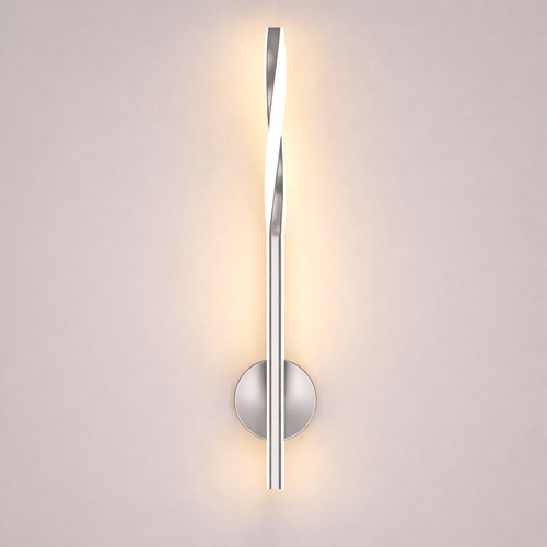VenCore Twynor Silver 6093-20156 - Μοντέρνο Επιτοίχιο Φωτιστικό Απλίκα LED 40CM 10W Ασημί Αλουμίνιο με Ρυθμιζόμενο CCT Λευκό - Ημέρας - Θερμό - Χειρισμός CCT μέσω Διακόπτη On-Off